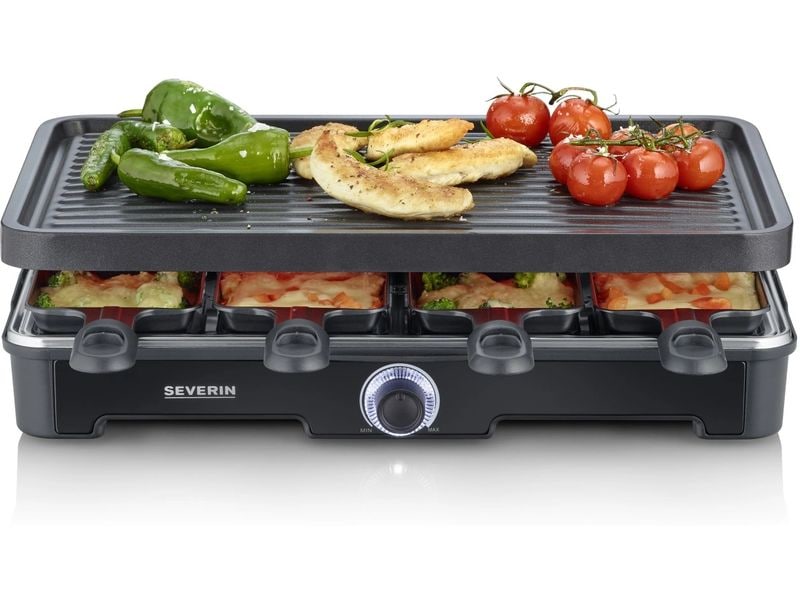 Severin Racletteofen RG 9670 8 Personen Raclettegrill mit 1400 W Leistung