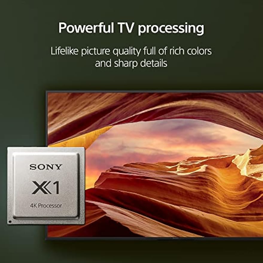 TV Sony 4K Ultra HD de 65 polegadas Série X77L: Smart TV LED com Google TV KD65X77L - Modelo 2023, Preta