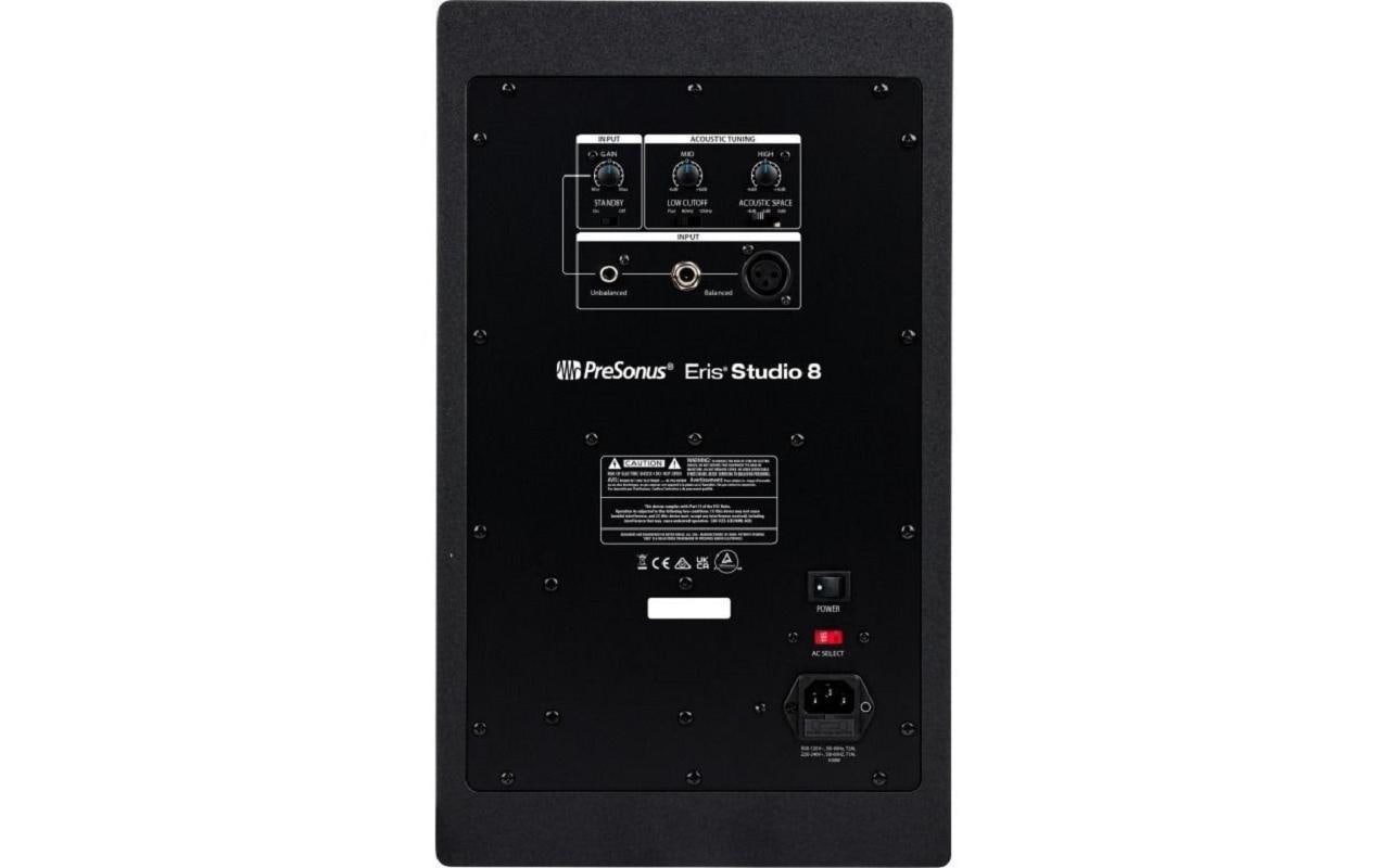Studiomonitor Eris Studio 8 Schwarz<br>Aktive 8-Zoll 2-Wege-Studiomonitore mit EBM Wave Guide
