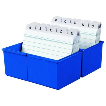 HAN Karteibox für 400 Karten DIN A6, blau