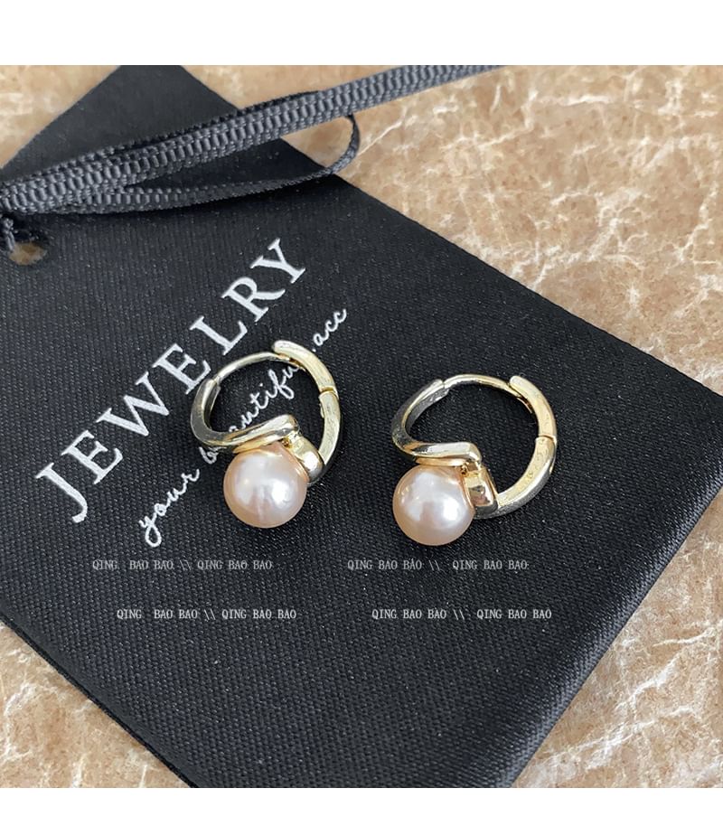 LIVSIA - Faux Pearl Hoop Earring