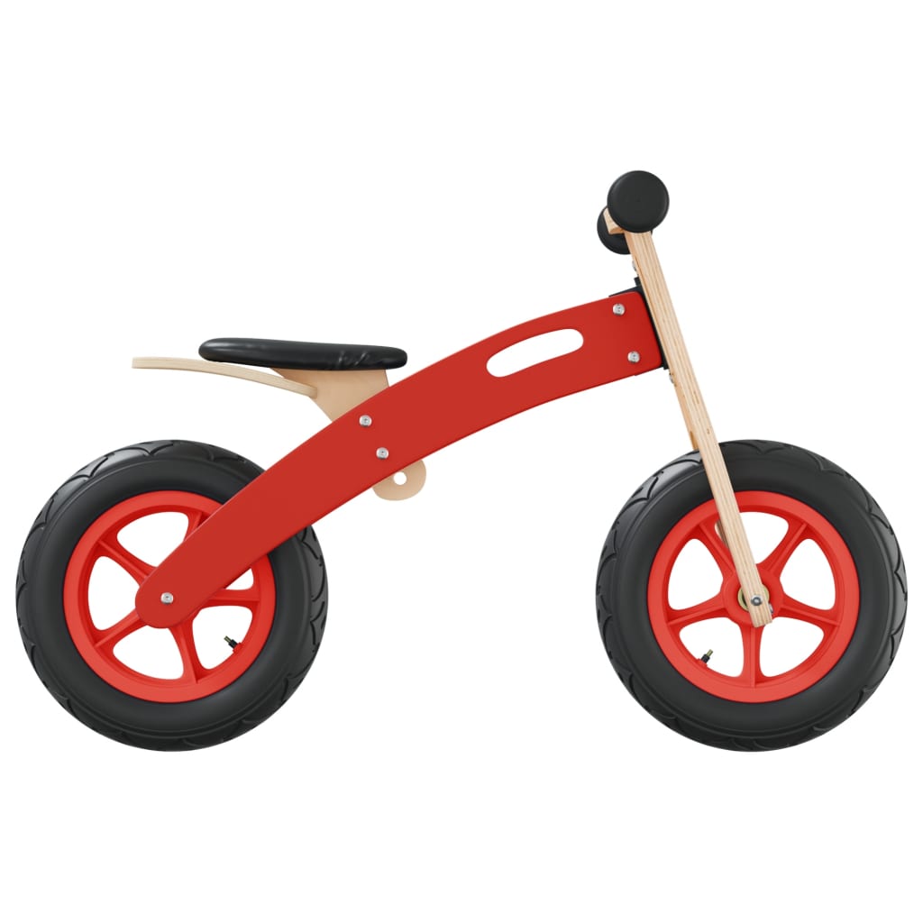 Vélo d'équilibre pour enfants avec pneus pneumatiques rouge
