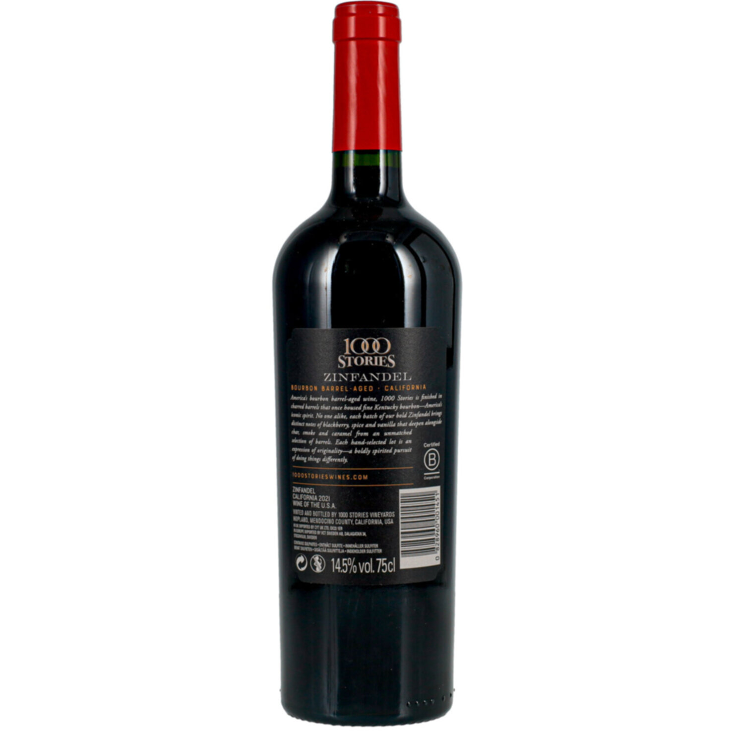 Zinfandel Bourbon Barrel Aged California 1000 Stories -75cl