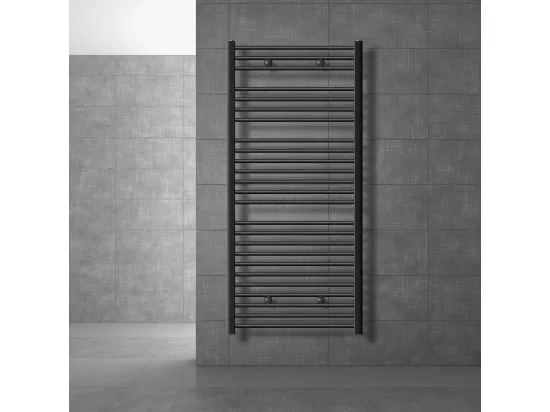 Sèche-serviettes de salle de bain Sahara, 750 x 1500 mm, anthracite, droit