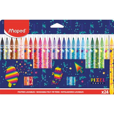 Maped Pixel Party - 24 Feutres en pochette carton