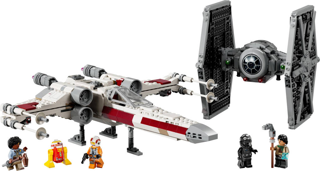 2 starwars sets in 1 setTIE Fighter en X-wing combi, Bouwbaar Starfighter Ruimteschip Speelgoed 75393 Star Wars TM