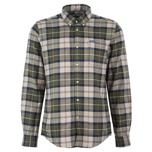 Barbour Kyeloch Tailored Tarten Skjorte, Forest Mist, XL