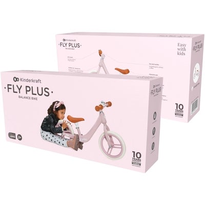 Kinderkraft FLY PLUS Balansesykkel, Rosa