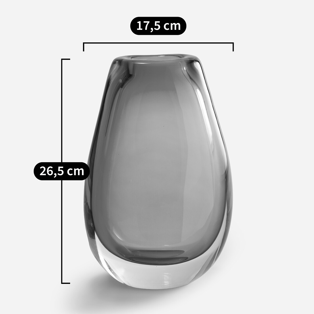 AM.PM<br>Vaso de vidro soprado à mão, 26,5 cm de altura, Myra