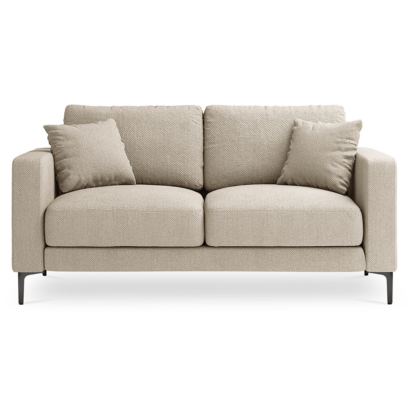 Mazzini Sofas Canapé Venus 2 Places beige - 158x92x90 cm