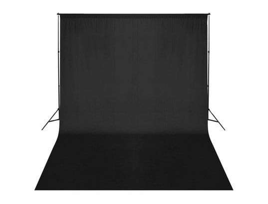 VIDAXL - Flash Système de support de toile de fond 500 x 300 cm noir