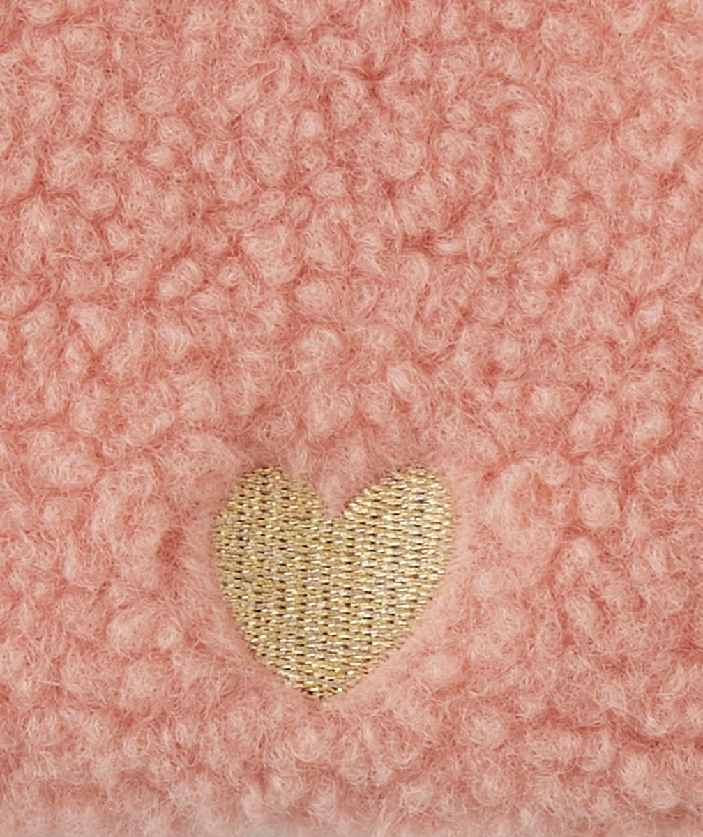 SNOOD FILLE EN MOUTON ROSE ET INTÉRIEUR POLAIRE ÉCRU
