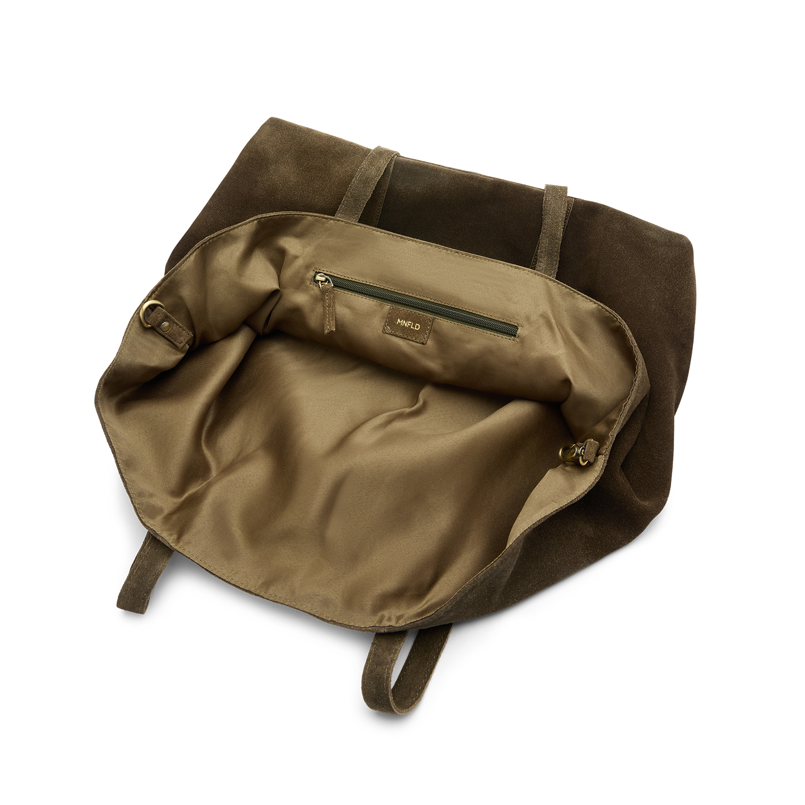 Groene suède shopper