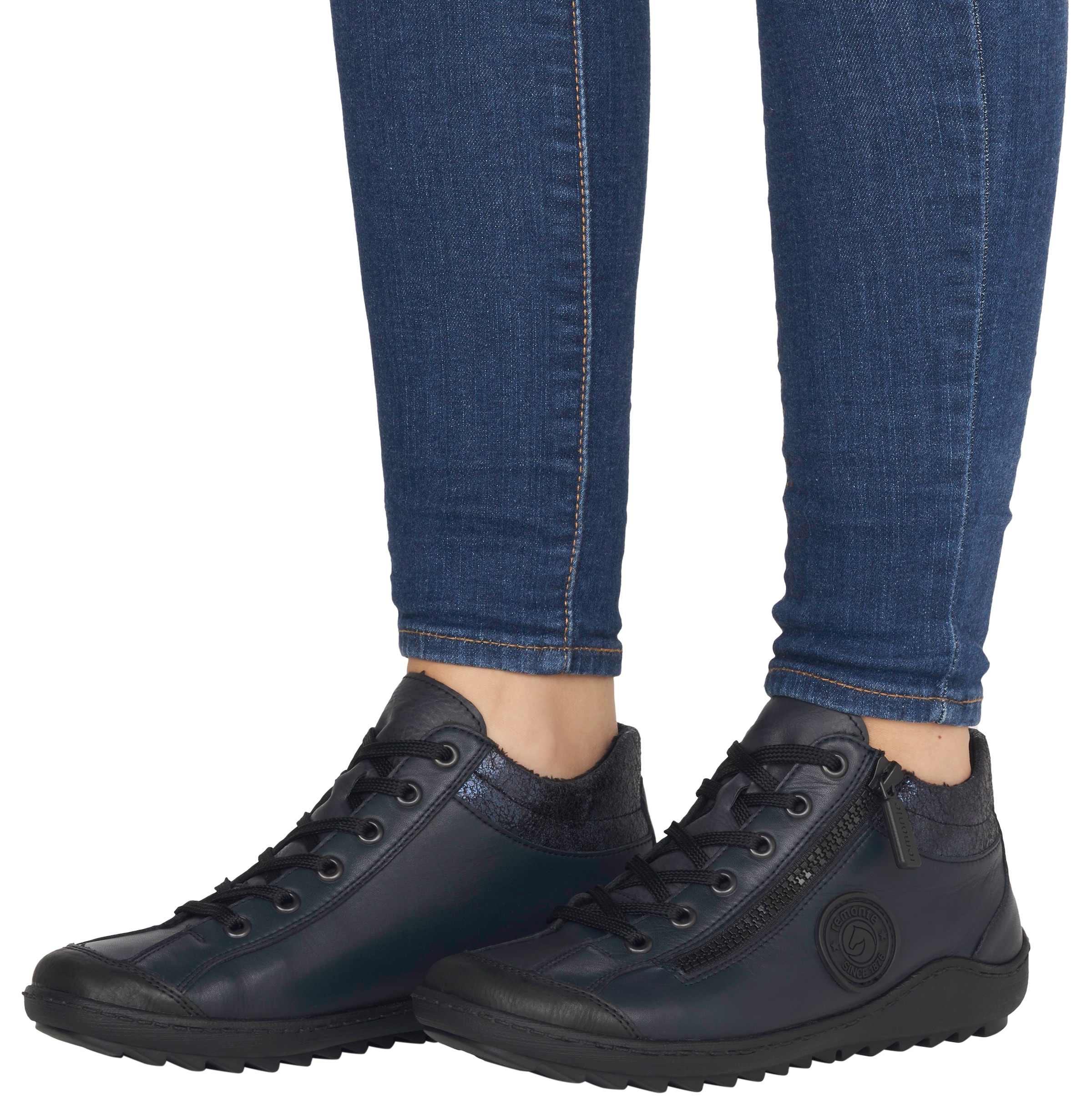 Remonte Schnürboots  , Flats, Komfortschuh, Boots mit seitlichem Reissverschluss