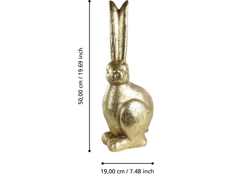 EGLO Hase Chilandy 50 cm, Gold Hasenfigur