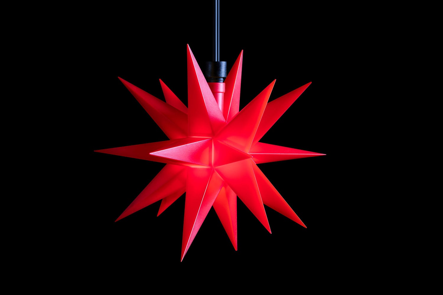 Sterntaler Decoratieve Ster | Kunststof Kerstster | 18 Punten | met Timer | 16cm | Buiten | LED | Werkt op Batterijen