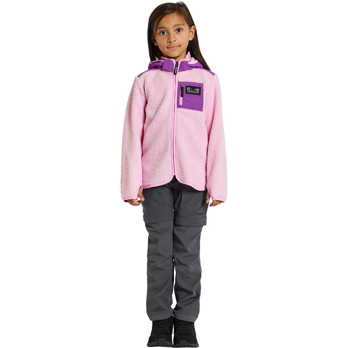 Didriksons Exa Full Zip Hood Fleecejakke Børn