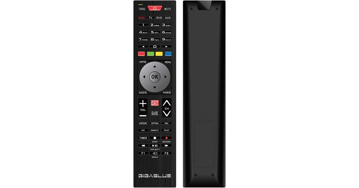 GigaBlueRemotecontrol Standard V2 Universal afstandsbediening  (Zwart)