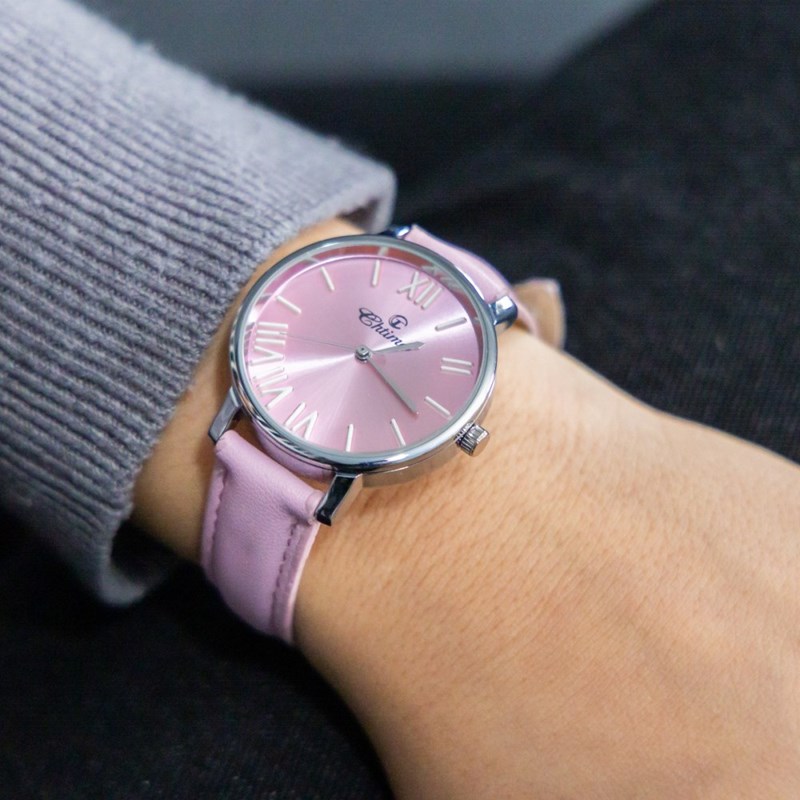 Montre Femme CHTIME bracelet Cuir Rose
