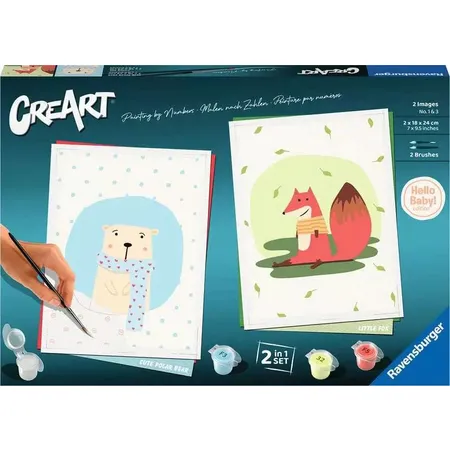 Ravensburger CreArt Hello Baby Set - Malen nach Zahlen für Erwachsene