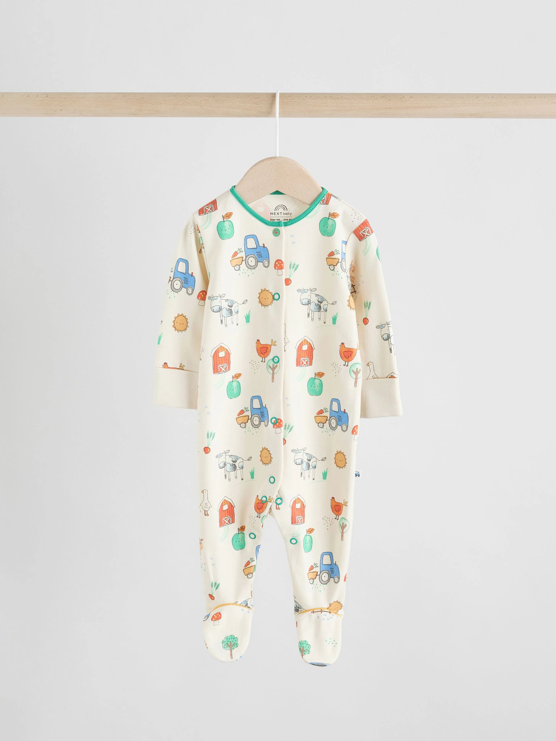 Blauw - Geborduurde babypyjama's 3 stuks (0-2jaar)