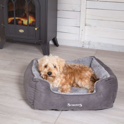 Cama cinza para animais de estimação