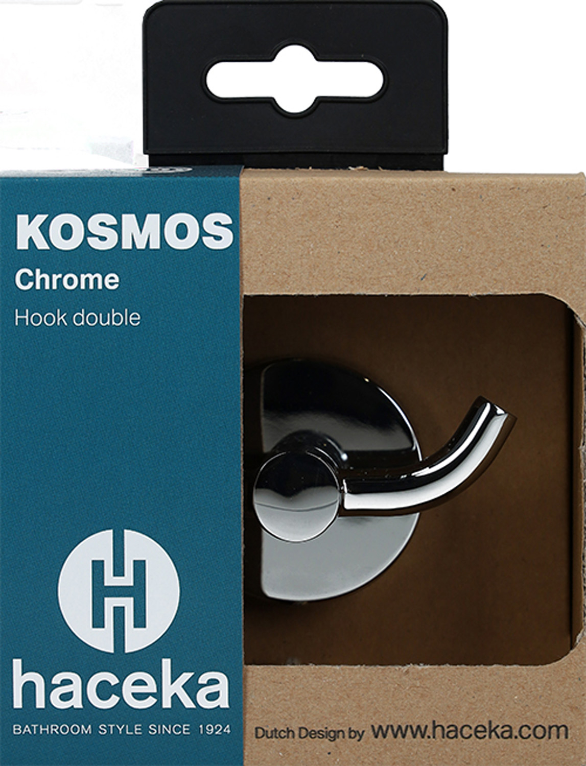 Haceka Kosmos dubbele handdoekhaak chroom