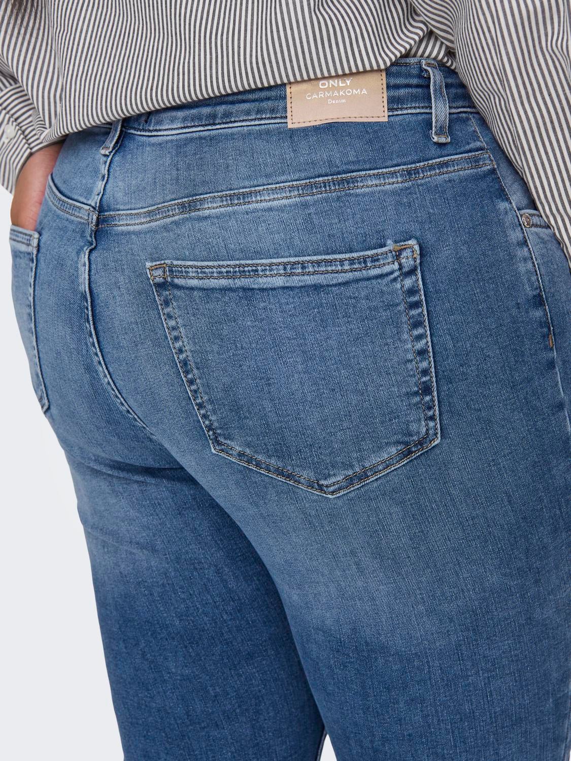 CARWILLY Mittlere Taille Skinny Fit Jeans Light Blue Denim