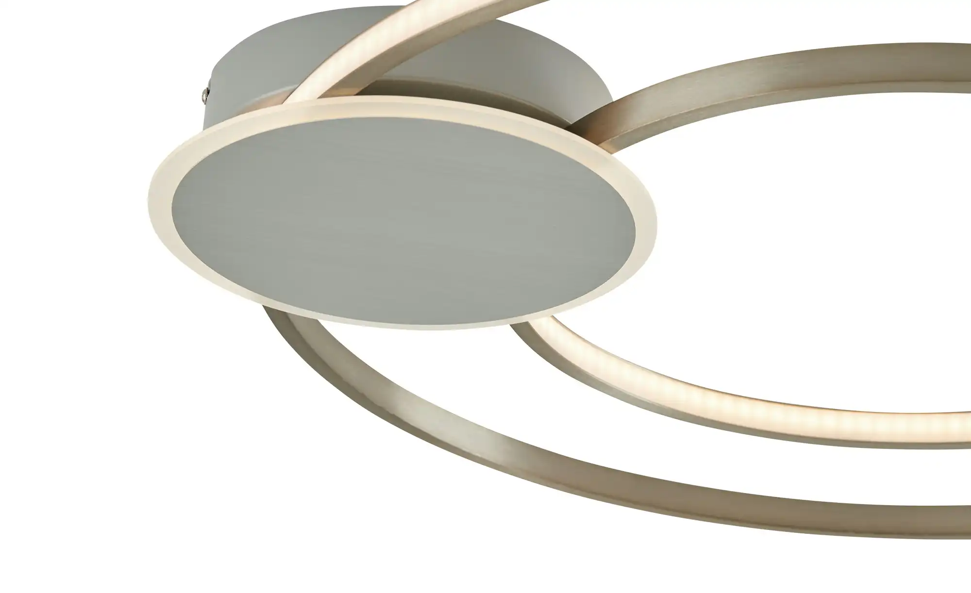 KHG LED-Deckenleuchte, 2-flammig, Nickel-matt ´Kreise´
