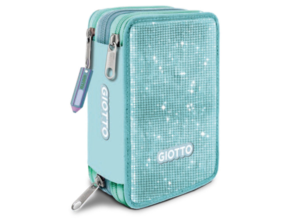 ESTOJO ORGANIZADOR GIOTTO 3 FECHOS COM CARGA 20X8X14CM CORES SORTIDAS