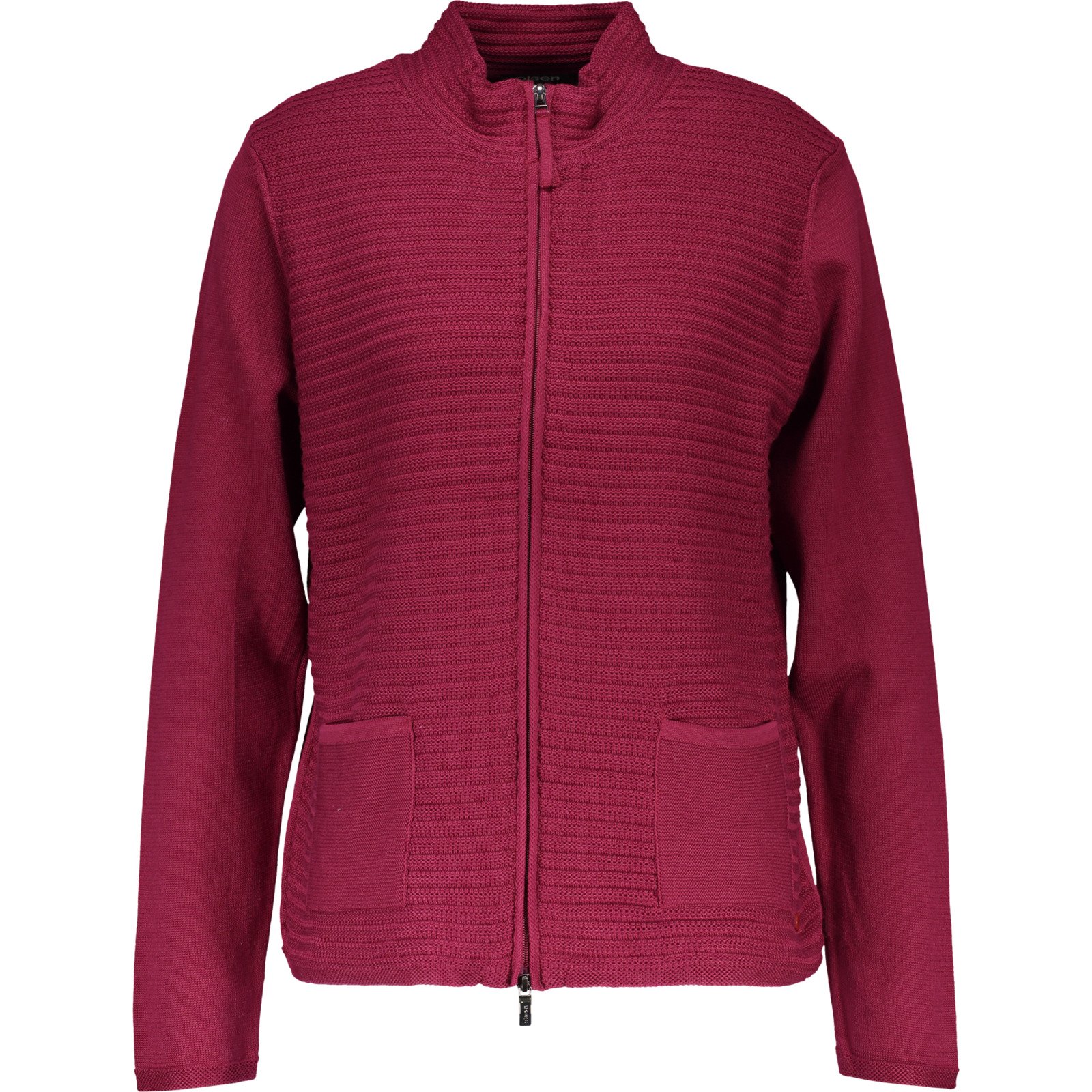 Olsen Damen-Ripp-Strickjacke uni