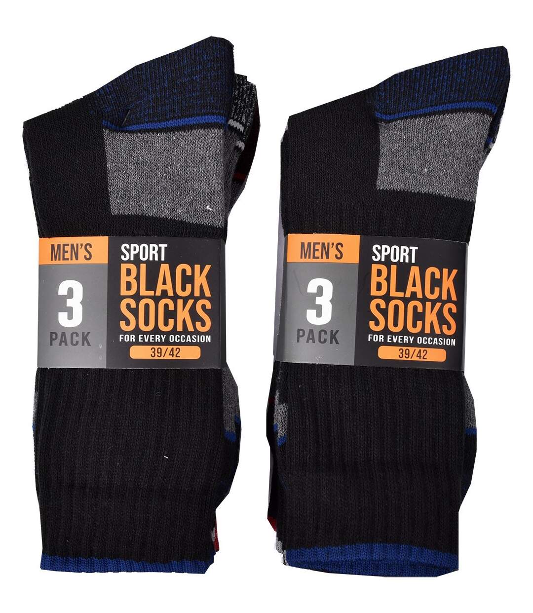 Chaussettes Homme TWINDAY SPORT -Assortiment modèles photos selon arrivages- Pack de 6 Paires CREW 44057