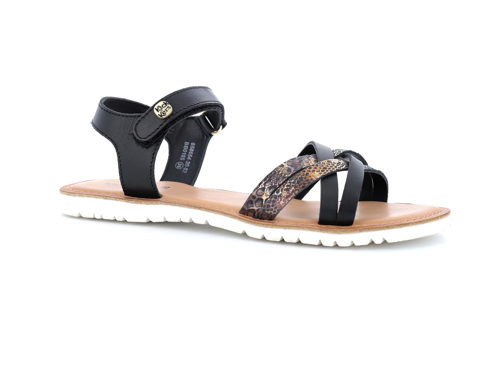 Kickers-BETTERNEW Cuir Noir Bronze