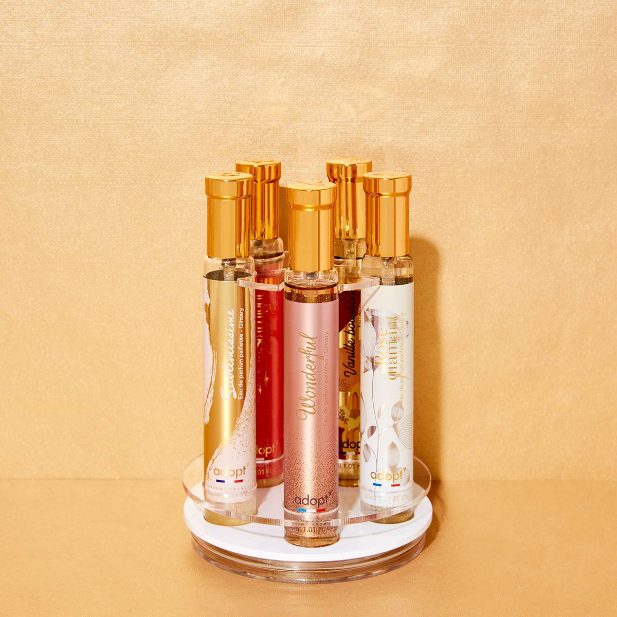 PRESENTOIR TOURNIQUET 5 eaux de parfums 30ml