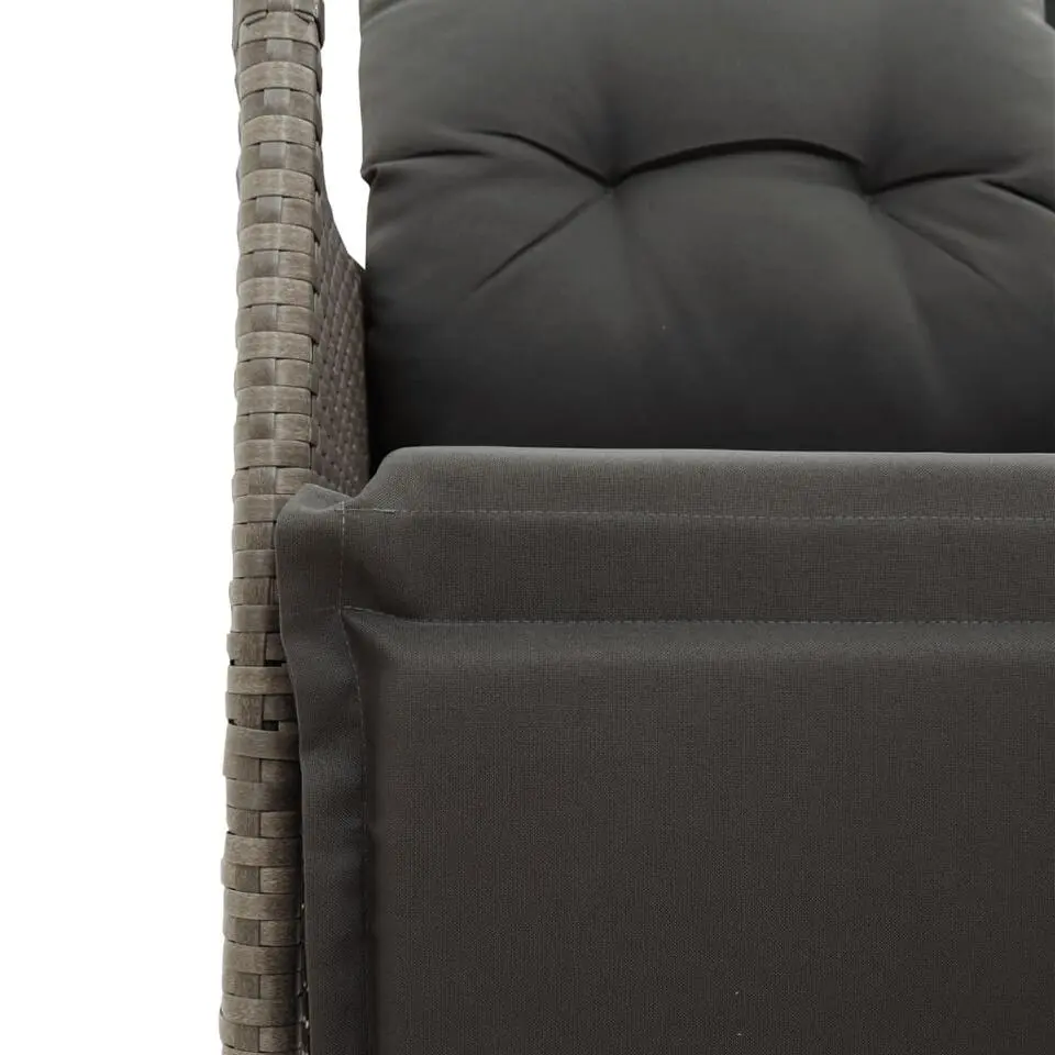 vidaXL - Tuinstoel - Grijs - Poly rattan