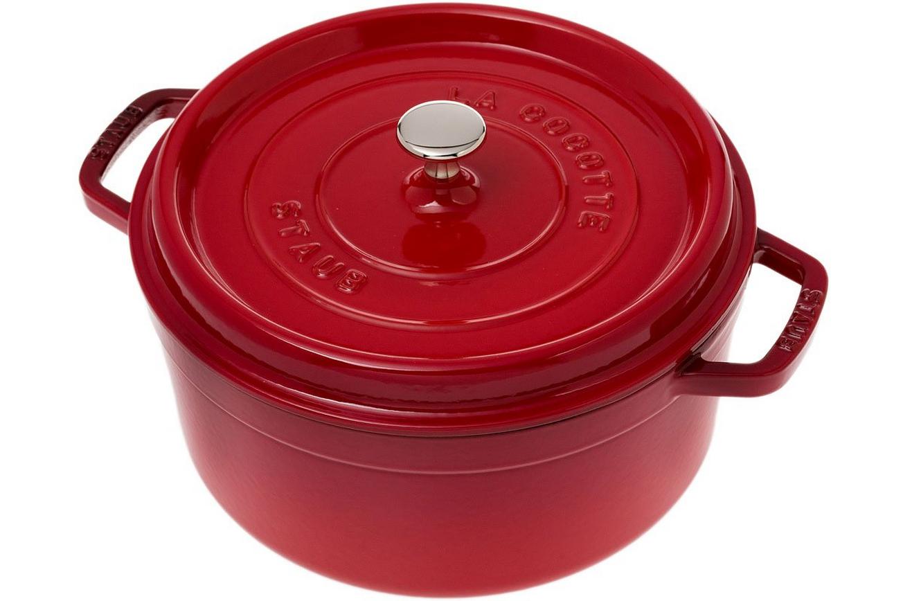 Staub braadpan - cocotte 26cm, 5,2L, rood