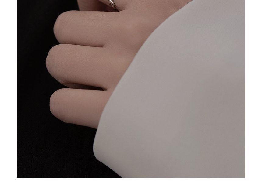 pexrl sieraden - Hartvormige sterling zilveren open ring