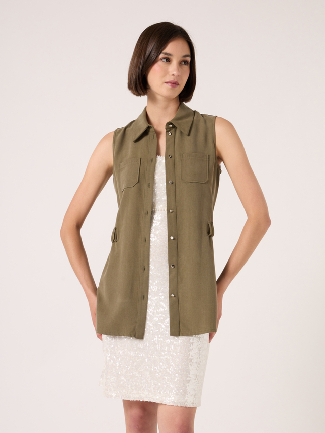 Chemise sans manche upcyclée