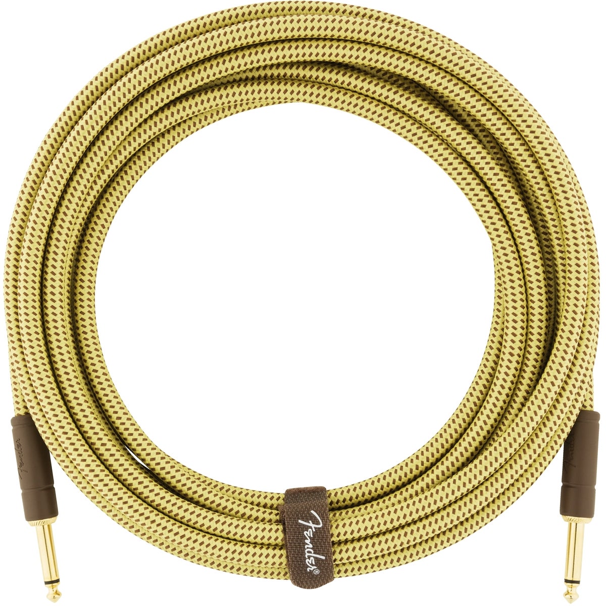 Fender Deluxe Cables instrumentkabel 3 m geel tweed recht