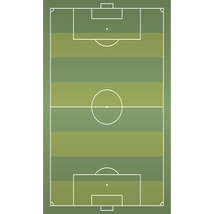 Tapis vinyle motif terrain de football coloris vert L.83x l.49,5 cm x ep. 2 mm