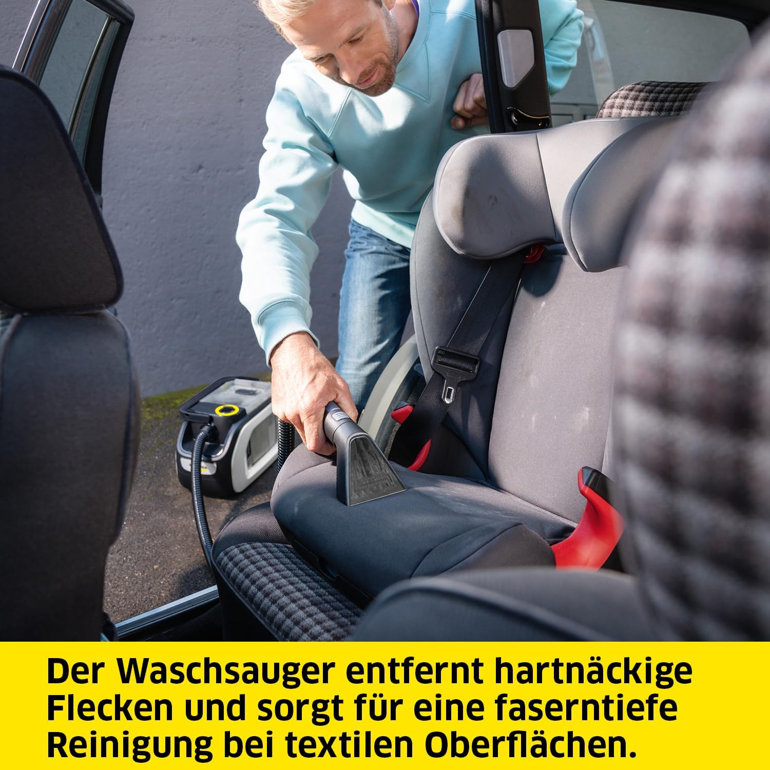 Kärcher SE 3-18 Compact Home, Akku-Waschsauger, Weiss (Extra Wasch-und Fugendüse zur Polsterreinigung, 75 mm Arbeitsbreite, Durchspülfunktion, Autoreinigung, ohne Akku und Ladegerät)