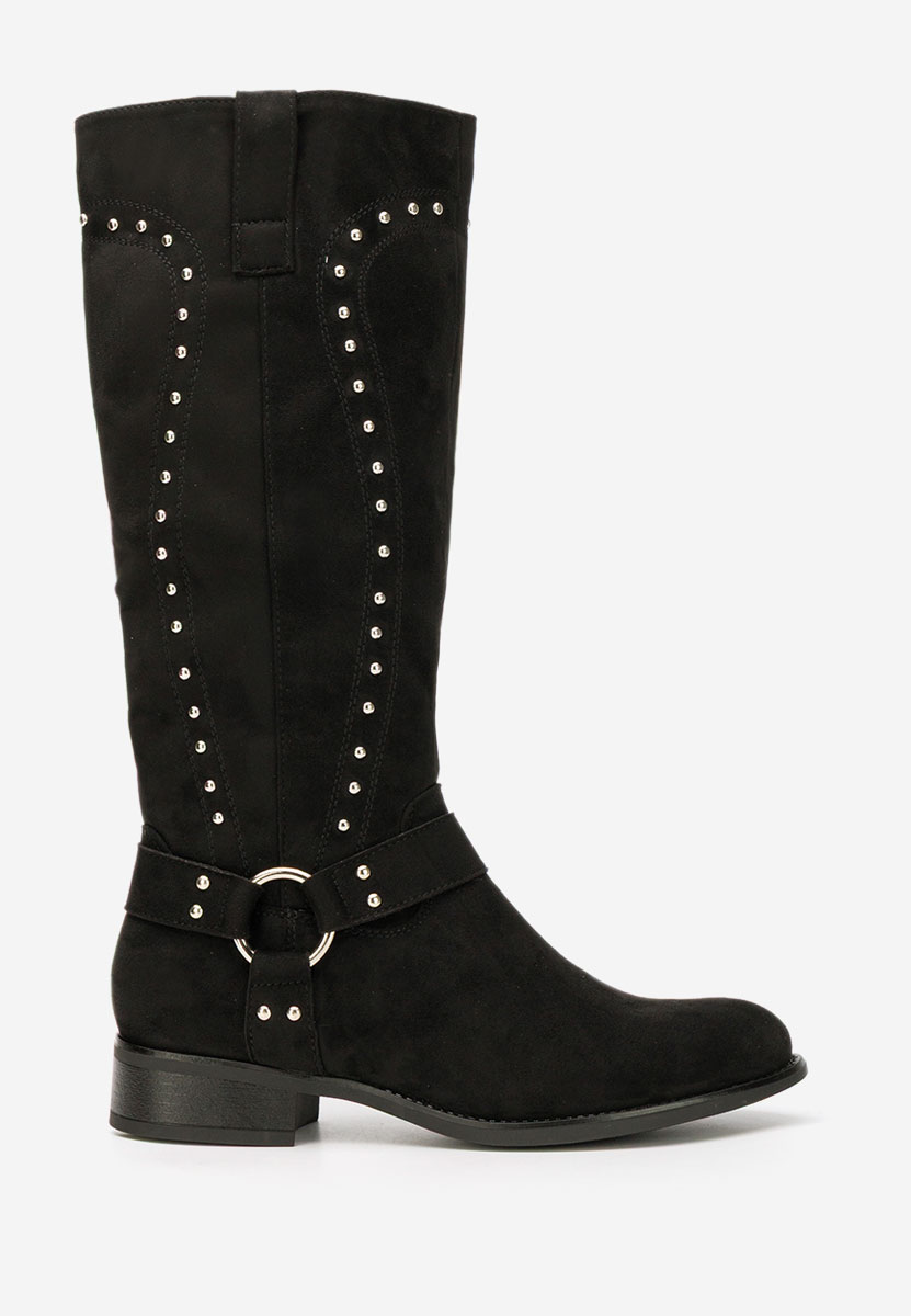 Bottes à petit talon noires Nalira