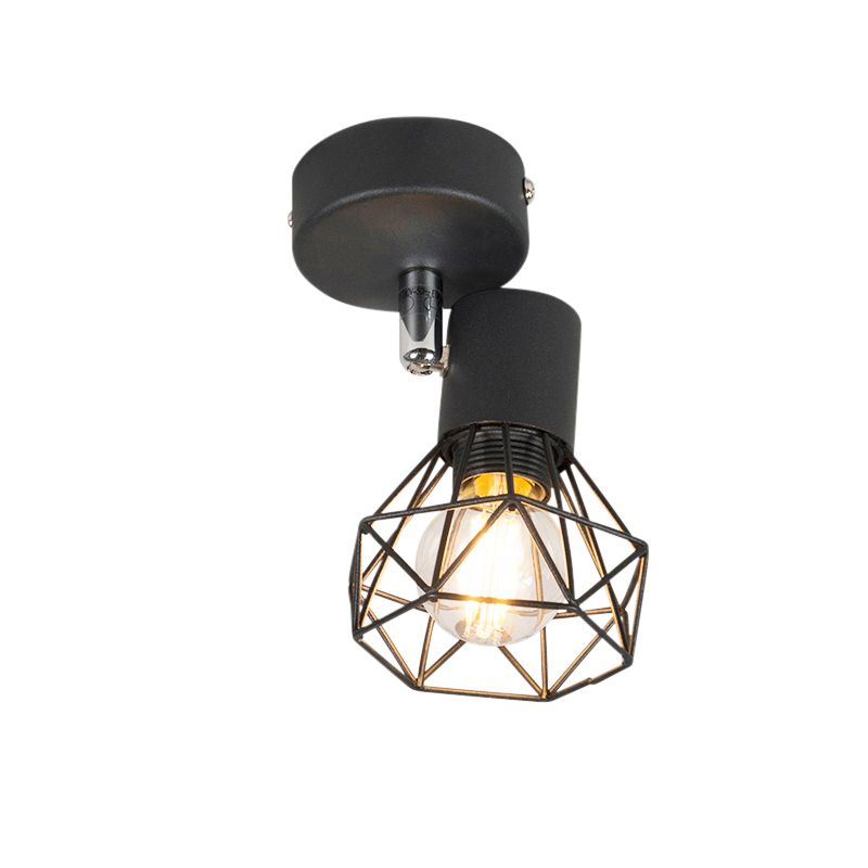 Art Deco spot zwart draai- en kantelbaar - Mosh