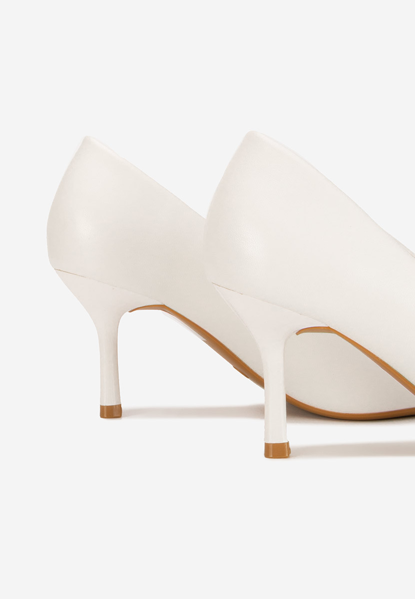 Chaussures à talon fin blancs Cecinia