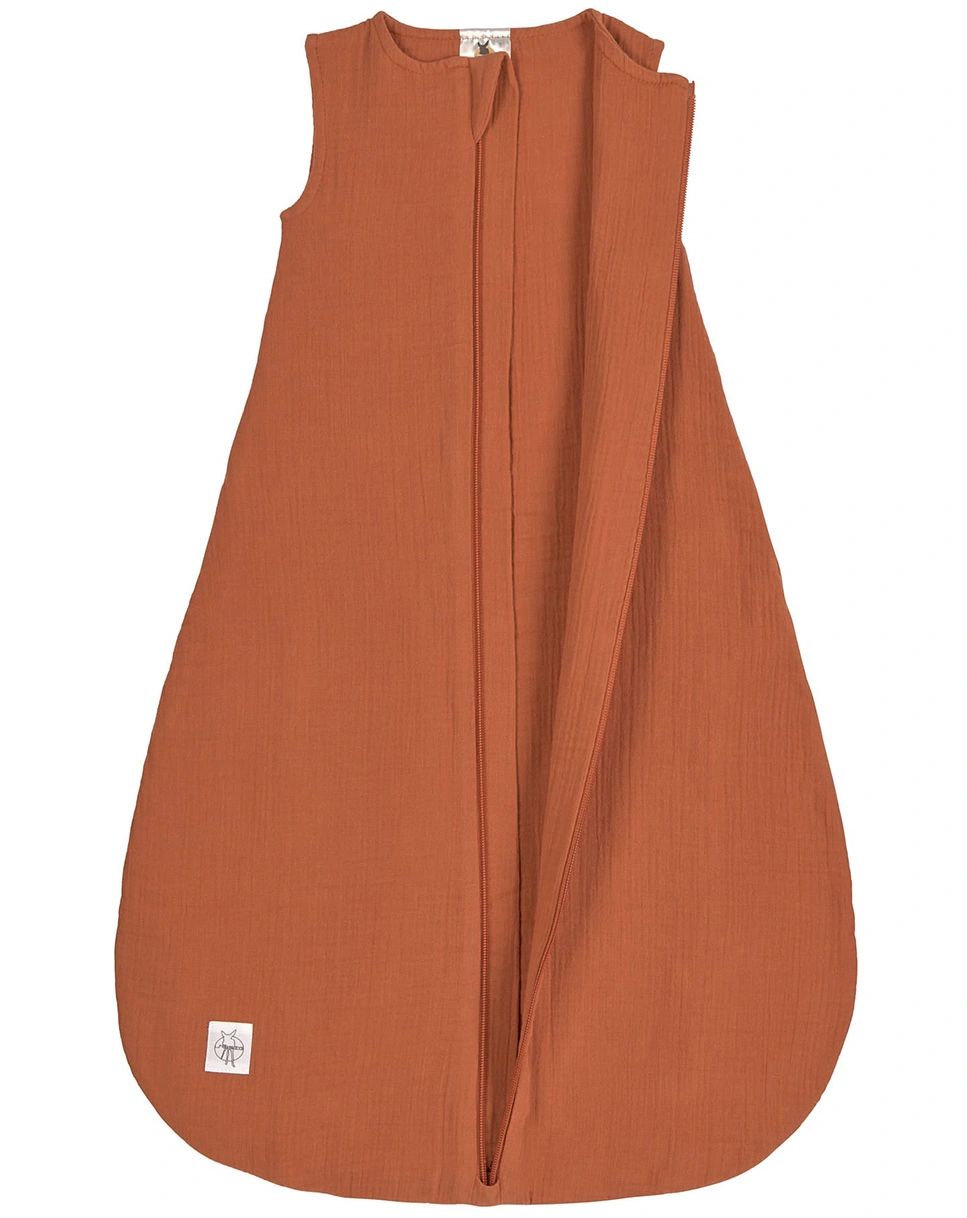 Sommerschlafsack COSY MUSLIN in rust