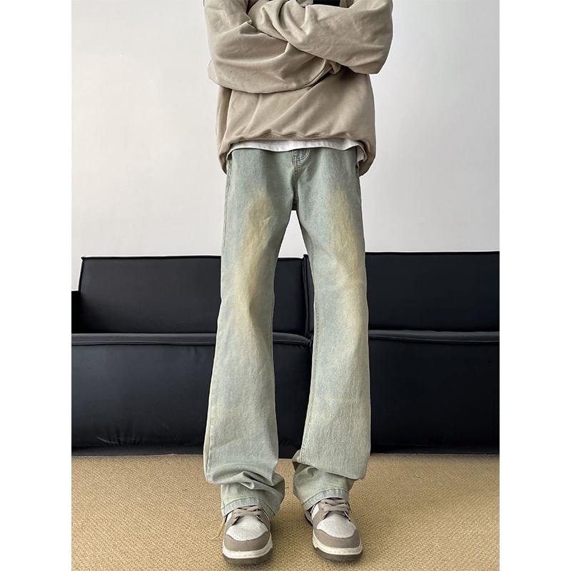 Chuoku - Hoge taille effen uitlopende broek