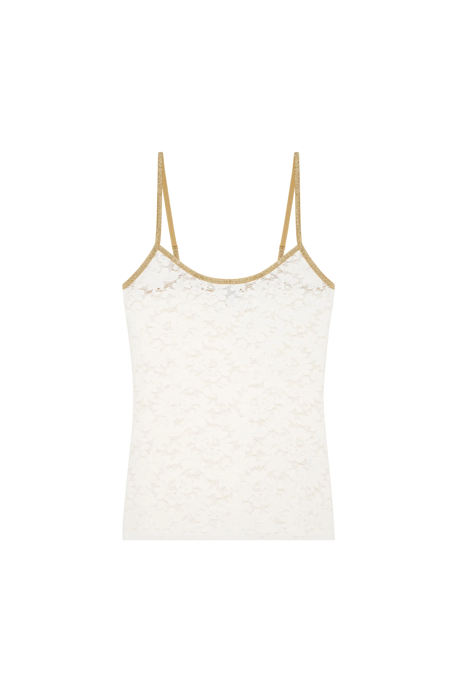 spencer Top blanc écume en dentelle et lurex Ecume