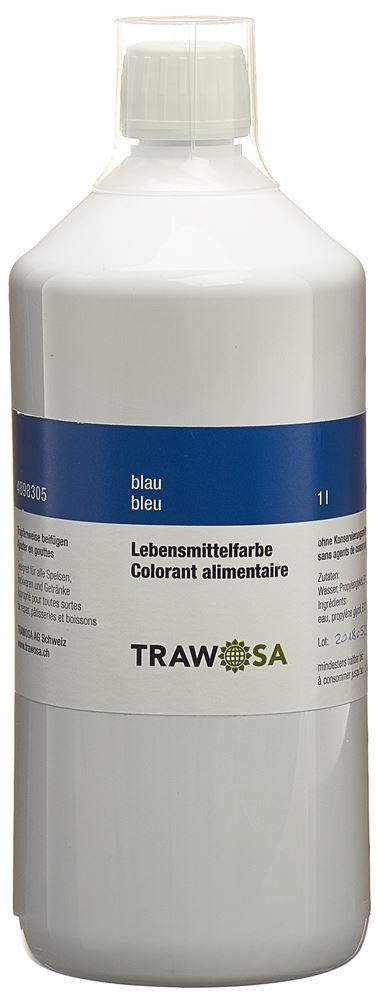 TRAWOSA Lebensmittelfarbstoff blau Fl 1000 ml