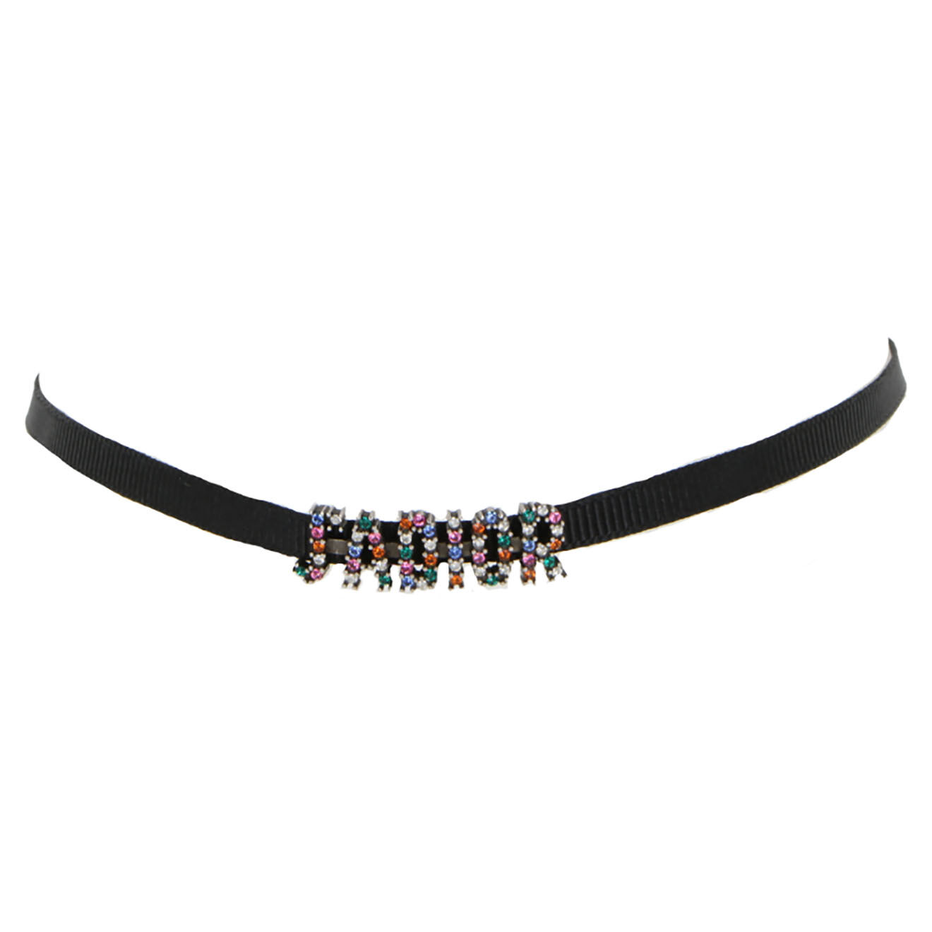 Dior Chocker en Tissu & Métal Srass noir - Très bon état