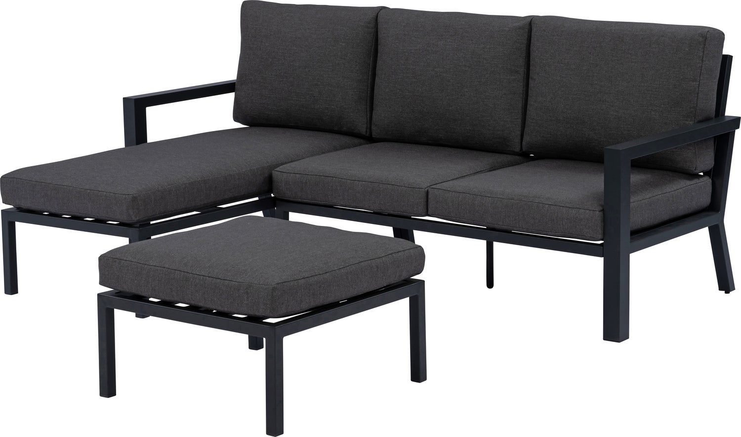 Intratuin 2-zits loungebank links Milo zwart